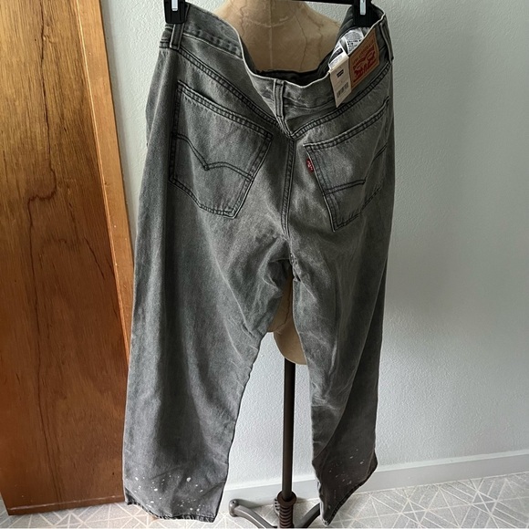 NEW LEVIS sz 32 LOW PRO Faded Gray Denim Jeans Mid Rise Straight Leg - Picture 7 of 12